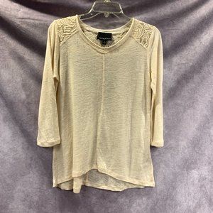 Cynthia Rowley Lace Yoke Top